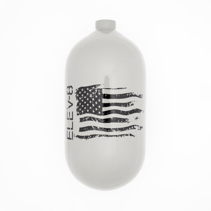 ELEV-8 77ci/4500psi Air Tank - Gloss Pewter/Black Flag