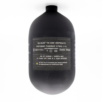 ELEV-8 68ci/4500psi Air Tank - Matte Black/Pewter Flag