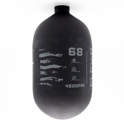 ELEV-8 68ci/4500psi Air Tank - Matte Black/Pewter Flag