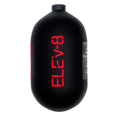 ELEV-8 68ci/4500psi Air Tank - Matte Black/Red Logo