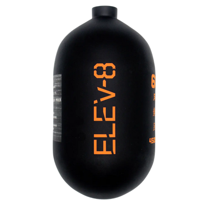 ELEV-8 68ci/4500psi Air Tank - Matte Black/Orange Logo